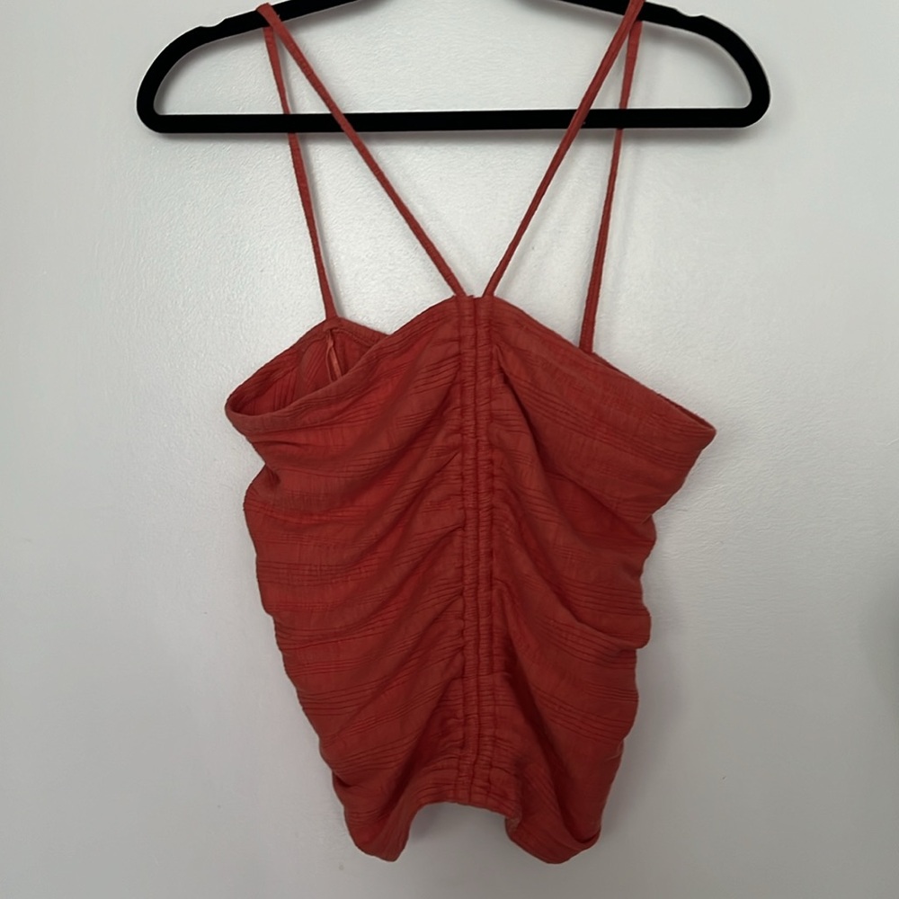 PILCRO | Ruched Ribbed Halter Sz M - Picture 3 of 5